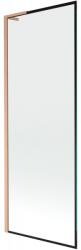 Mexen Next L kádparaván 1-részes 70 x 150 cm, fekete keret, csiszolt réz - 895-070-000-03-70-65 (895-070-000-03-70-65)