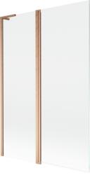 Mexen Mist L kádparaván 2-szárnyú 120 x 150 cm, átlátszó, kefe hatású réz - 8A9L-120-011-65-00 (8A9L-120-011-65-00)