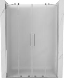 Mexen Velar Duo toló zuhanyajtó 140 cm, fagyos, króm - 871-140-000-32-01 (871-140-000-32-01)