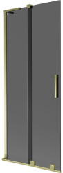 Mexen Velar L kádparaván 2-szárnyú toló 85 x 150 cm, grafit, arany - 896-085-003-41-50 (896-085-003-41-50)