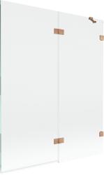 Mexen Lunar kétszárnyú zuhanyfal, jobbos, 140 x 150 cm, átlátszó, szálcsiszolt réz - 897-140-100-65-00-P (897-140-100-65-00-P)