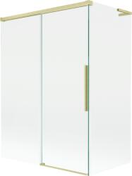 Mexen Rox L 2-szárnyas, széthúzható fürdőkádparaván 120 + 70 x 150 cm, átlátszó, arany szálcsiszolt (8C9L-120-070-55-00)