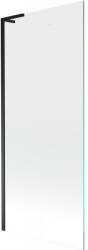 Mexen Next L fürdőkádparaván, 1-szárnyú, 80 x 150 cm, átlátszó, fekete - 895-080-000-03-00-70 (895-080-000-03-00-70)