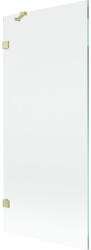 Mexen Lunar 1-szárnyú fürdőkádszélvédő 80 x 150 cm, átlátszó, arany kefe - 897-080-000-55-00 (897-080-000-55-00)