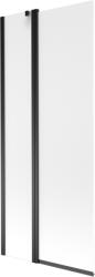 Mexen Flip kétszárnyú kádparaván 80 x 150 cm, matt, fekete - 894-080-101-70-30 (894-080-101-70-30)