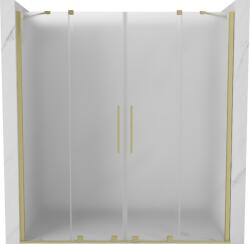 Mexen Velar Duo tolóajtós zuhanyajtó 180 cm, homokfúvott, arany kefe - 871-180-000-32-55 (871-180-000-32-55)