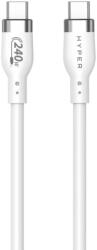 Hyper HyperJuice USB-C apa - USB-C apa 2.0 Adat és töltő kábel - Fehér (1m) (HJ4001WHGL) (HJ4001WHGL)