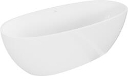 Mexen Torino szabadon álló kád konglomerátumból 175 x 78 cm, fényes fehér - 57271757810 (57271757810)