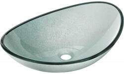 Mexen Sonia üvegből készült mosdókagyló 54 x 37 cm, ezüst - 24145411 (24145411)