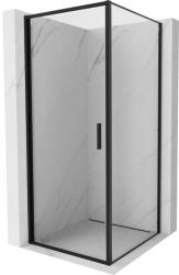 Mexen Exo 80 x 80 cm-es nyíló zuhanykabin, átlátszó, fekete - 817-080-080-70-00 (817-080-080-70-00)