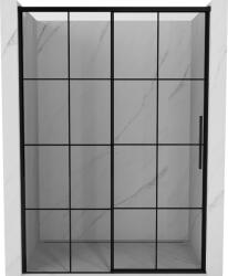 Mexen Rox tolóajtós bal oldali, 140 cm-es zuhanyajtó fekete rácsos, fekete - 8C2-140-000-70-77-L (8C2-140-000-70-77-L)