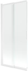 Mexen Fox kádparaván 2-szárnyas toló 85 x 150 cm, átlátszó, fehér - 891-085-002-20-00 (891-085-002-20-00)