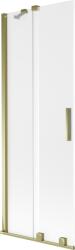 Mexen Velar 2-szárnyú tolóajtós fürdőszobai paraván 75 x 150 cm, matt, arany - 896-075-000-31-50 (896-075-000-31-50)