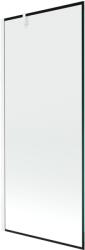 Mexen Next 1-szárnyú fürdőszobai paraván 80 x 150 cm, fekete keret, fehér - 895-080-000-00-70-20 (895-080-000-00-70-20)