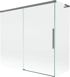 Mexen Rox L kádparaván 2 szárnyas toló 170 + 70 x 150 cm, átlátszó, gun metal - 8C9L-170-070-95-00 (8C9L-170-070-95-00)