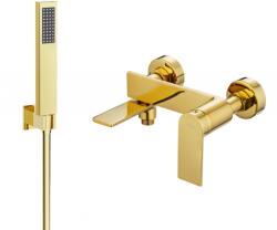 Mexen Zero R02 kádtöltő csaptelep zuhany szettel, arany - 7113R02-50 (7113R02-50)