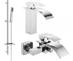 Mexen Aries DQ77 fürdőkád csaptelep szett, króm - 744803DQ77-00 (744803DQ77-00)