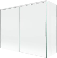 Mexen Rox kétszárnyú, toló kádparaván 190 + 80 x 150 cm, átlátszó, fehér - 8C9-190-080-20-00 (8C9-190-080-20-00)