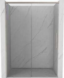 Mexen Rox tolóajtós zuhanykabin 145 cm, átlátszó, kefélt nikkel - 8C2-145-000-97-00 (8C2-145-000-97-00)