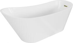 Mexen Alta szabadon álló kád 170 x 75 cm, fehér, arany túlfolyó - 52141707500-50 (52141707500-50)