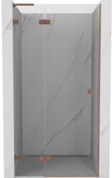 Mexen Lunar L balos zuhanyajtó balra nyíló 90 cm, átlátszó, kefélt réz - 834L-090-000-65-00-L (834L-090-000-65-00-L)