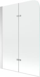 Mexen Felix 2-szárnyas fürdőkád paraván 80 x 140 cm, átlátszó, króm - 890-080-002-01-00 (890-080-002-01-00)