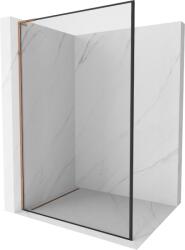 Mexen Kioto L zuhanyfal Walk-in 80 x 200 cm, fekete keret, rózsaszín arany - 800-080-103-60-70 (800-080-103-60-70)