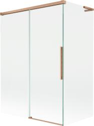 Mexen Rox L kádparaván 2-szárnyas eltolható 120 + 70 x 150 cm, átlátszó, csiszolt réz - 8C9L-120-070-65-00 (8C9L-120-070-65-00)