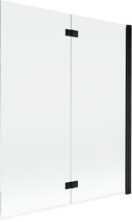 Mexen Mist 2-szárnyú, jobbos kádparaván 140 x 150 cm, átlátszó, fekete - 8A9-140-002-70-00-P (8A9-140-002-70-00-P)