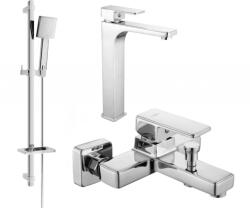 Mexen Cetus DQ45 fürdőkád szett, króm - 744313DQ45-00 (744313DQ45-00)