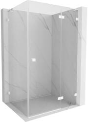 Mexen Lunar L jobboldali nyíló zuhanykabin 100 x 80 cm, átlátszó, fehér - 834L-100-080-20-00-P (834L-100-080-20-00-P)