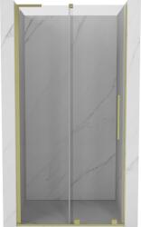 Mexen Velar L tolóajtós zuhanyajtó 90 cm, átlátszó, arany matt - 871-090-003-01-55 (871-090-003-01-55)