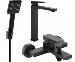 Mexen Uno R45 fürdőkád készlet, fekete - 71413R45-70 (71413R45-70)