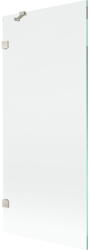 Mexen Lunar egyajtós fürdőszobai paraván, 80 x 150 cm, átlátszó, kefélt nikkel - 897-080-000-97-00 (897-080-000-97-00)