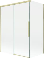 Mexen Rox kádparaván, 2-ajtós eltolható, 120 + 70 x 150 cm, átlátszó, arany szálcsiszolt - 8C9-120-070-55-00 (8C9-120-070-55-00)