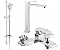 Mexen Uno DQ62 fürdőkád csaptelep készlet, króm - 71413DQ62-00 (71413DQ62-00)