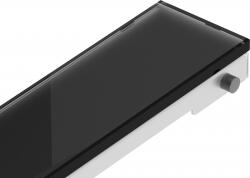 Mexen Flat MGB takaróelem vonalmenti lefolyóhoz 50 cm fekete üveg - 1026050 (1026050)
