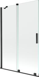 Mexen Velar 2-szárnyú, elhúzható fürdőkád paraván 120 x 150 cm, átlátszó, fekete - 896-120-000-01-70 (896-120-000-01-70)
