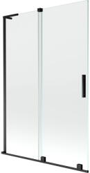 Mexen Velar L 2-szárnyú tolóajtós kádparaván 120 x 150 cm, átlátszó, fekete - 896-120-003-01-70 (896-120-003-01-70)