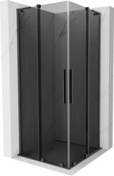 Mexen Velar L Duo tolóajtós zuhanykabin 100 x 100 cm, grafit, kefe hatású gun gray - 871-100-100-02-43-66 (871-100-100-02-43-66)