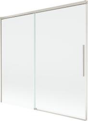 Mexen Rox kétszárnyas toló zuhanyfal 170 x 150 cm, átlátszó, szálcsiszolt nikkel - 8C9-170-001-97-00 (8C9-170-001-97-00)