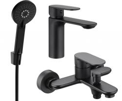 Mexen Milo R40 fürdőkádszett, fekete - 71303R40-70 (71303R40-70)