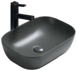 Mexen Rita mosdókagyló munkalapra szerelhető 45 x 32 cm, sötétszürke matt - 21084571 (21084571)