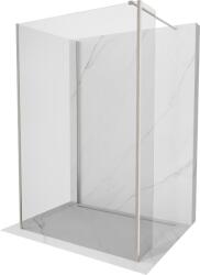 Mexen Kioto walk-in zuhanyfal 140 x 75 x 40 cm, átlátszó, szálcsiszolt nikkel - 800-140-075-221-97-00-040 (800-140-075-221-97-00-040)
