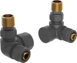 Mexen Uni-Term radiátorszelepek tengelyirányú, antracit - W903-000-66 (W903-000-66)