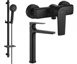 Mexen Lynx DQ40 zuhanykészlet, fekete - 745914DQ40-70 (745914DQ40-70)