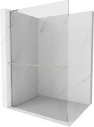 Mexen Kioto+ L zuhanyfal polccal Walk-in 120 x 200 cm, átlátszó, kefélt nikkel - 800-120-123-97-00 (800-120-123-97-00)