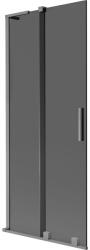Mexen Velar L kétpaneles toló zuhanyfal 80 x 150 cm, grafit, gun metal - 896-080-003-41-95 (896-080-003-41-95)