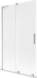 Mexen Velar L fürdőszobai paraván 2 tolóajtós, 110 x 150 cm, szatén, szálcsiszolt nikkel - 896-110-003-31-97 (896-110-003-31-97)