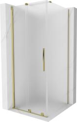 Mexen Velar tolóajtós zuhanykabin 90 x 90 cm, jégvirág, arany - 871-090-090-31-50 (871-090-090-31-50)